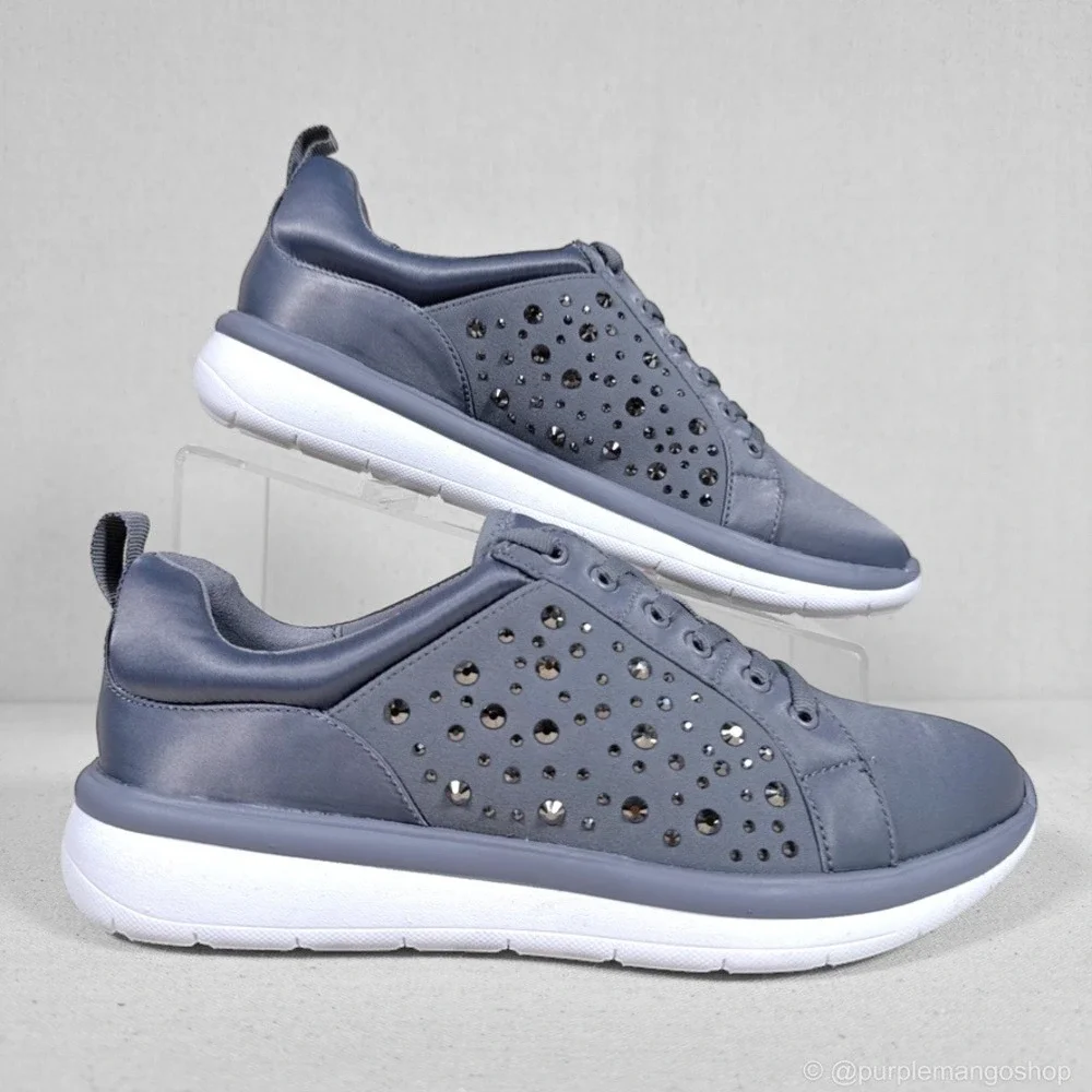 NWOT CLARKS Cloudsteppers Ezera Ave Rhinestone Comfort Sneaker | Grey | Women‎ 8